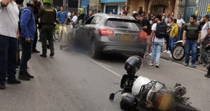 Persecución en las calles de Medellín en medio de un supuesto robo.