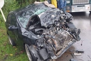 Accidente en la vía Chusacá en Sibaté