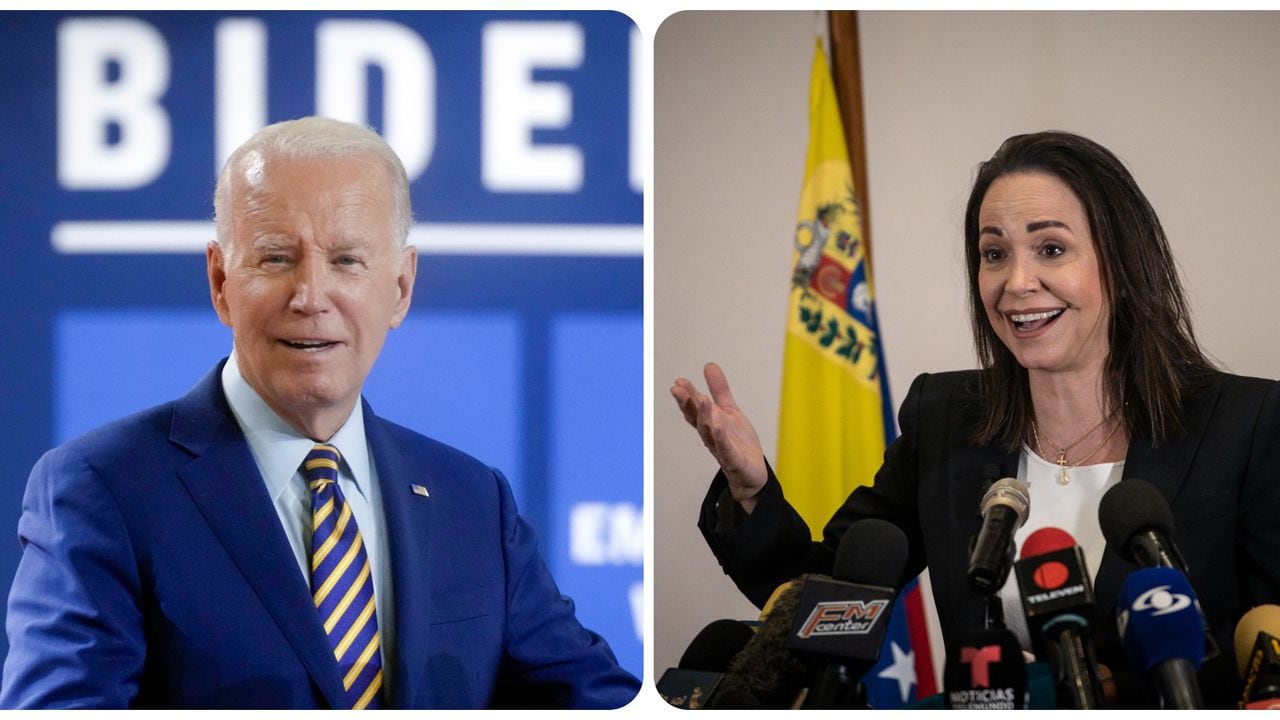 María Corina Machado se refirió al presidente de EE.UU., Joe Biden.