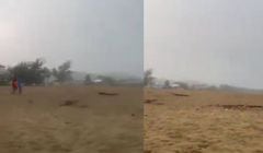 El rayo impactó en la playa afectando a 3 menores de edad que se encontraban jugando