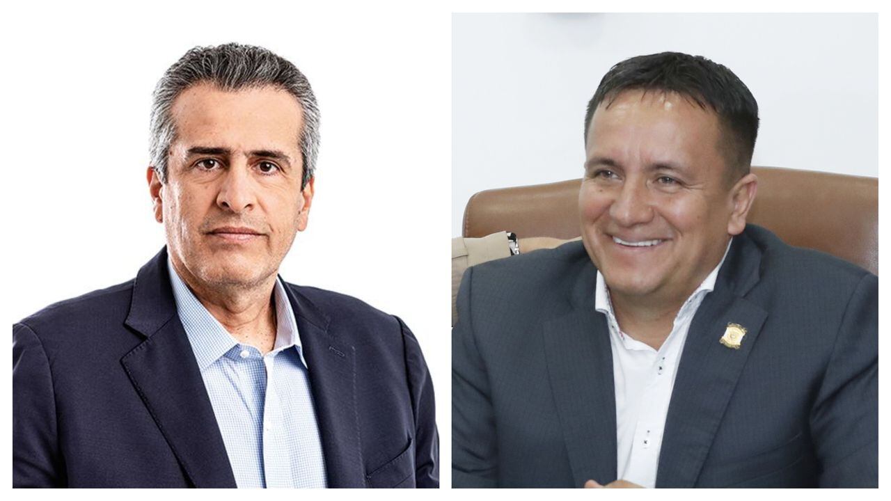 El ministro del Interior Luis Fernando Velasco se reunió con el congresista Alexánder Quevedo, del Partido Conservador, en su despacho.