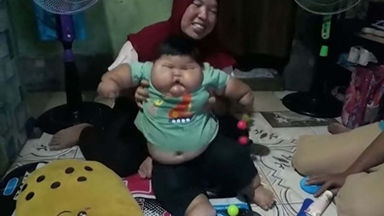 Bebé con sobrepeso.