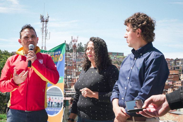Los tres funcionarios anunciaron el inicio de las obras en San Cristóbal