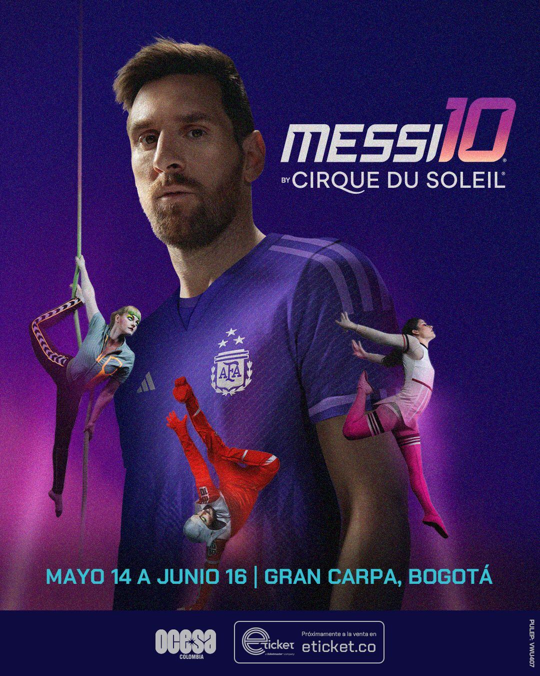 Anuncio espectáculo Messi10, de Cirque du Soleil