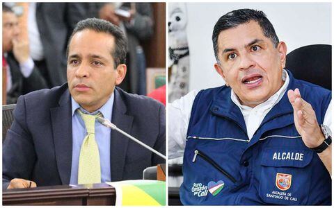 El senador Alexander López y el alcalde de Cali, Jorge Iván Ospina.