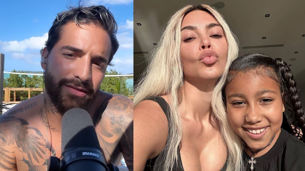 Maluma repostetó el video de la pequeña West Kardashian. Fotos: Instagram @maluma - @kimkardashian.