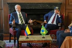 Luis Ignacio Lula Da Silva y Gustavo Petro presidentes de Colombia y Brasil durante la reunión bilateral de este miércoles. Foto Presidencia