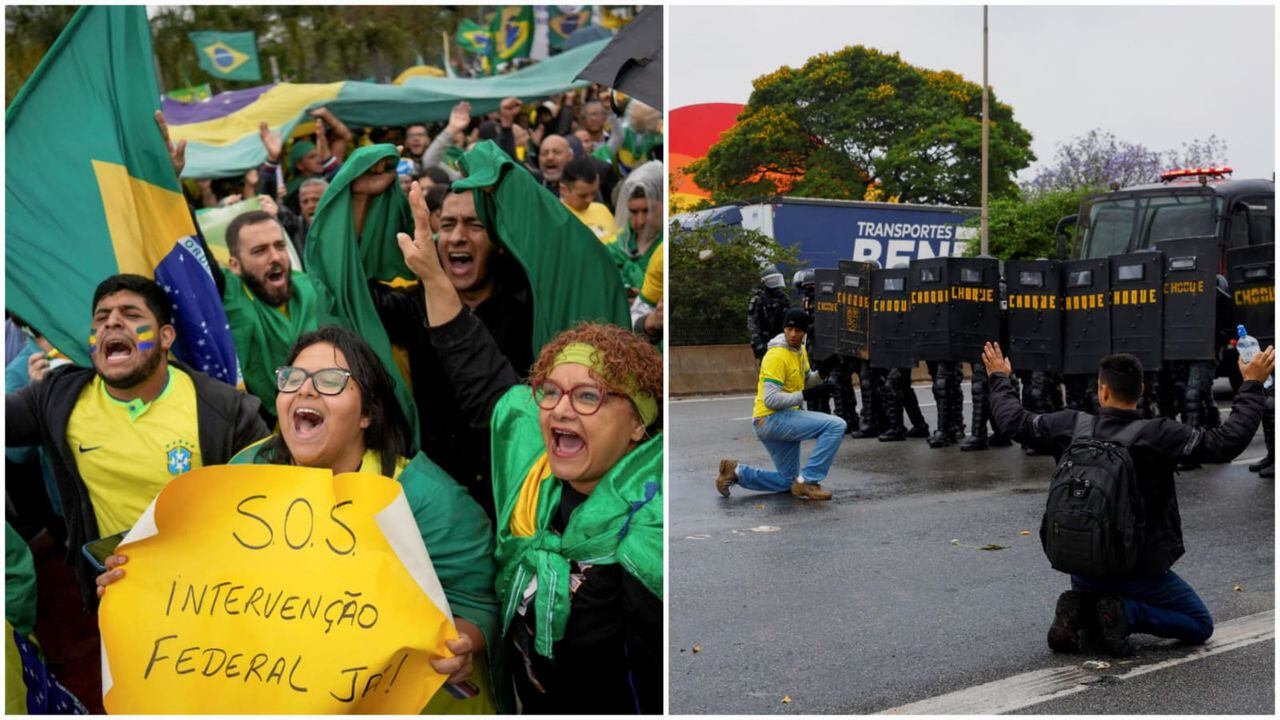 Protestas tras la segunda vuelta de las elecciones presidenciales de Brasil.