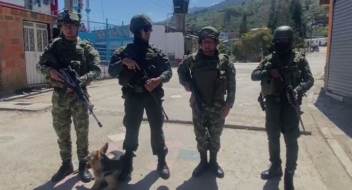 El Ejército Nacional garantizar la seguridad del municipio.