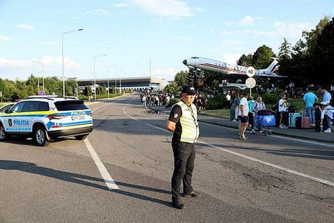 Aeropuerto de Chisináu de Moldavia, donde un hombre acabó con la vida de dos personas.