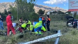 El accidente ocurrió el pásado 7 de mayo en Madrid. Foto: Twitter 112 Comunidad de Madrid