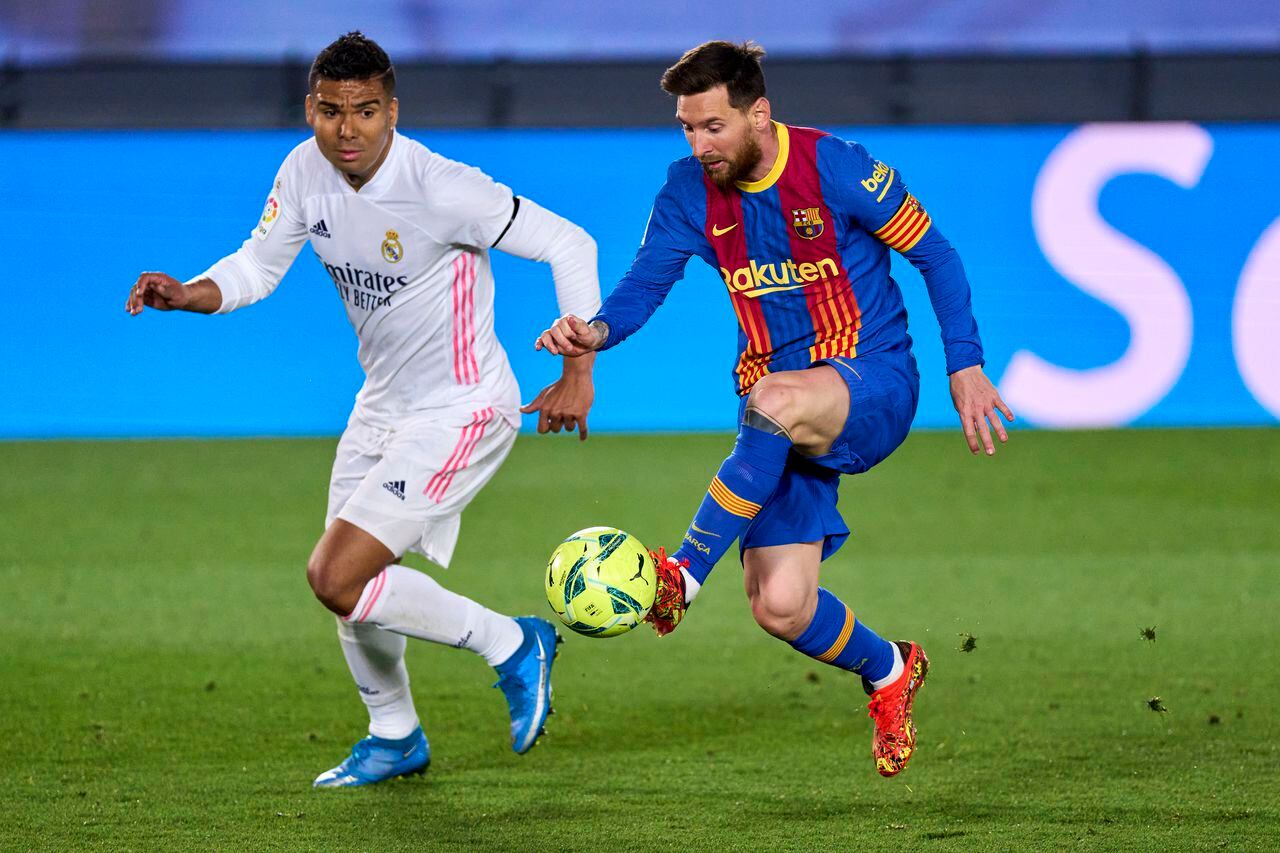 Lionel Messi en su último clásico español.