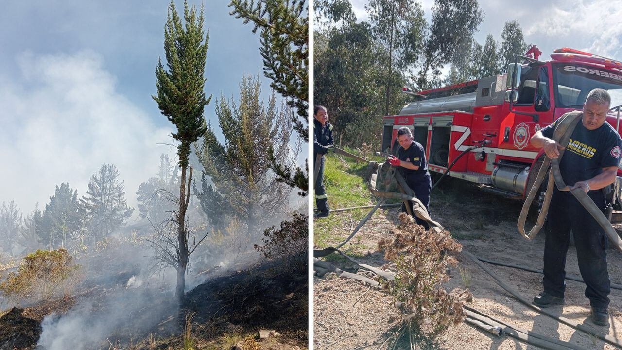Incendio forestal se registró este sábado en Soacha