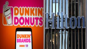 Marcas que no se han ido de Rusia- Donkin Donuts - Hilton Hoteles- Fotos: Getty Images- Collage Semana