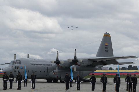Ceremonia de conmemoración de los 103 años de la Fuerza Aérea colombiana. (Imagen de archivo)