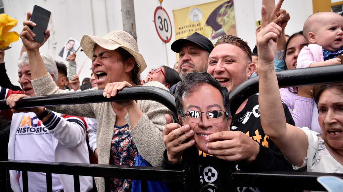 Partidarios de Gustavo Petro el 19 de junio de 2022, cuando tuvieron lugar las elecciones en segunda vuelta