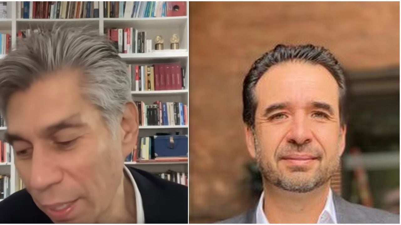 El periodista Daniel Coronell y el abogado Juan Pablo Estrada