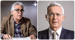 Augusto Rodríguez y Álvaro Uribe.
