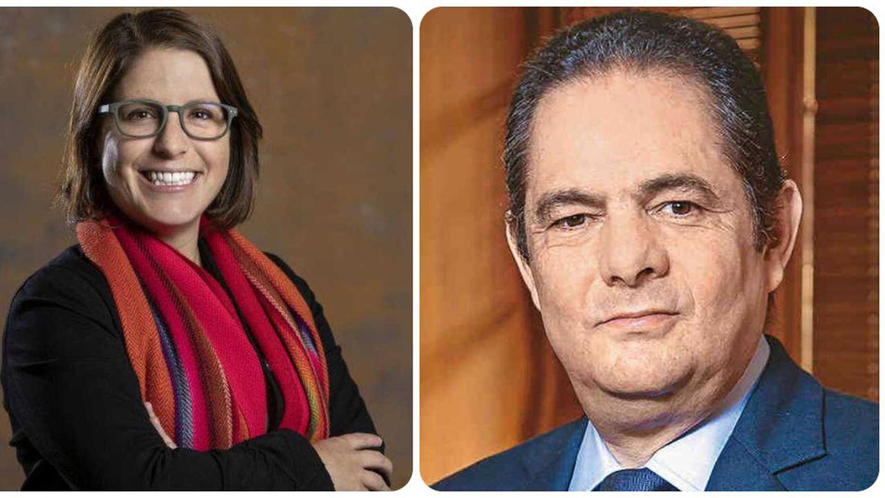 La congresista Juanita Goebertus y el exvicepresidente Germán Vargas Lleras