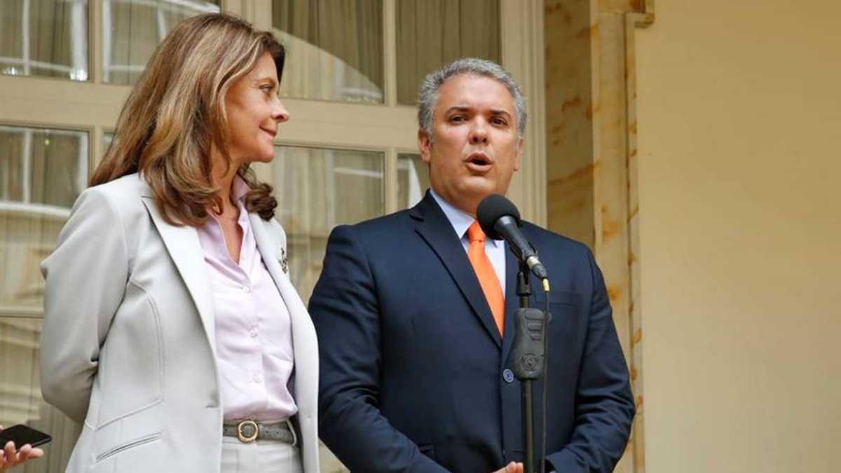 El presidente Duque y la vicepresidenta Ramírez.