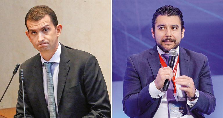   Según Laverde, Emilio Tapia (izquierda) le contó que le dio dinero al exviceministro TIC Iván Mantilla (derecha). El exfuncionario rechazó la acusación.