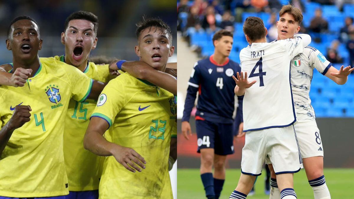 Las favoritas selecciones de Brasil e Italia sellaron su tiquete a octavos de final. Foto1: Twitter @Calefutboleros. Foto 2: Twitter @Calefutboleros
