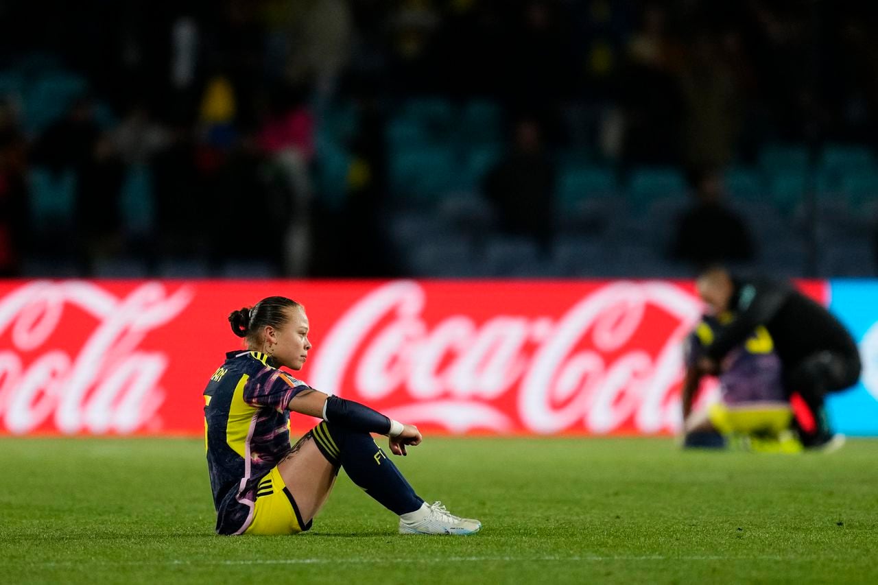 Ana Maria Guzman Zapata of Colombia and Deportivo Pereira after losing the FIFA Women's World Cup Australia &amp; New Zealand 2023 Quarter Final match between England and Colombia at Stadium Australia on August 12, 2023 in Sydney, Australia.  (Photo by Jose Breton/Pics Action/NurPhoto via Getty Images)