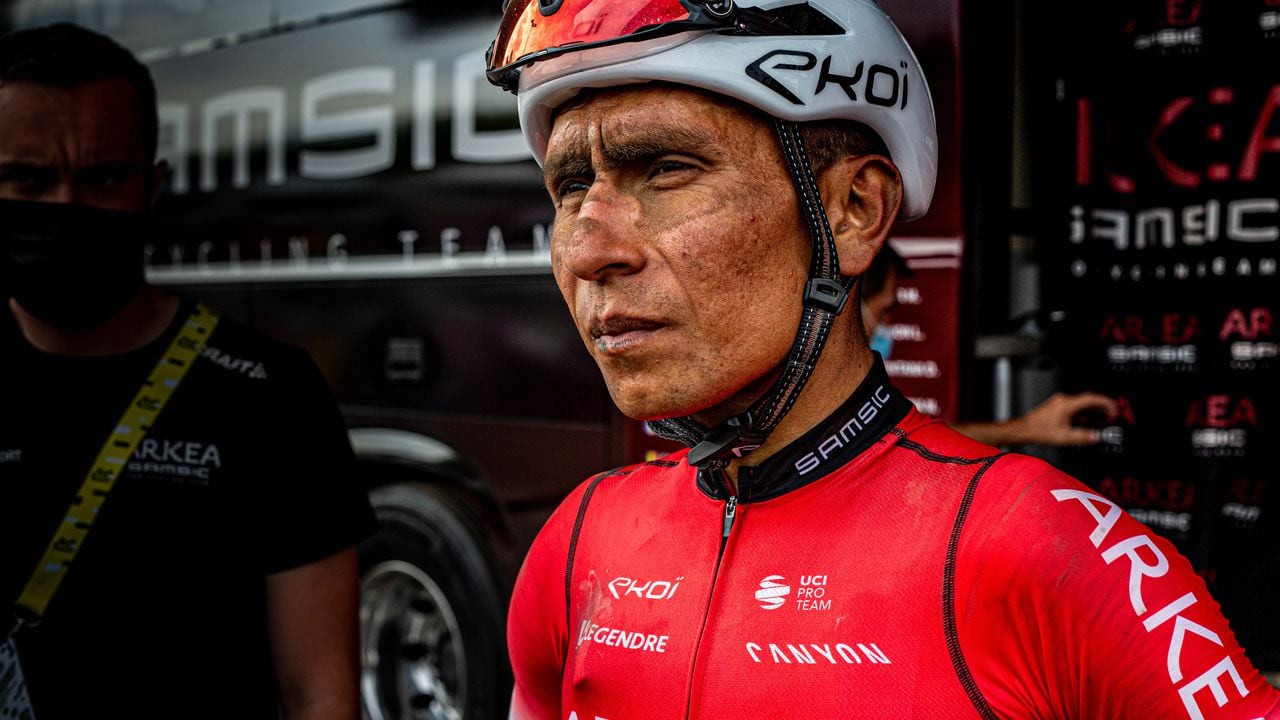 Nairo Quintana y sus marcas después de la terrorífica etapa del pavé en el Tour de Francia 2022.
