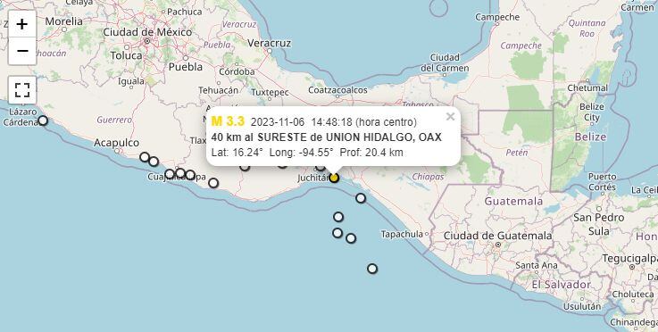 Varios sismos se presentaron ayer en México