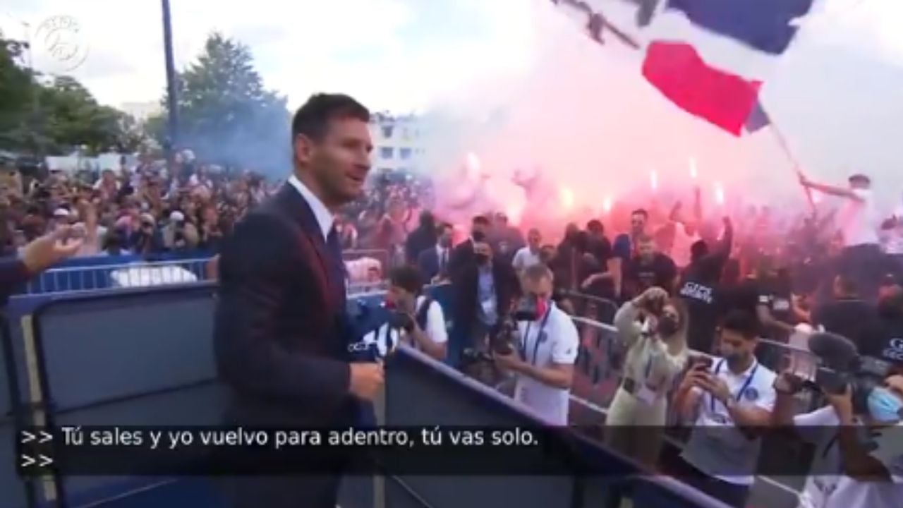 Lionel Messi, nuevo jugador del París Saint-Germain. Foto: Pantallazo presentación - @PSG_inside