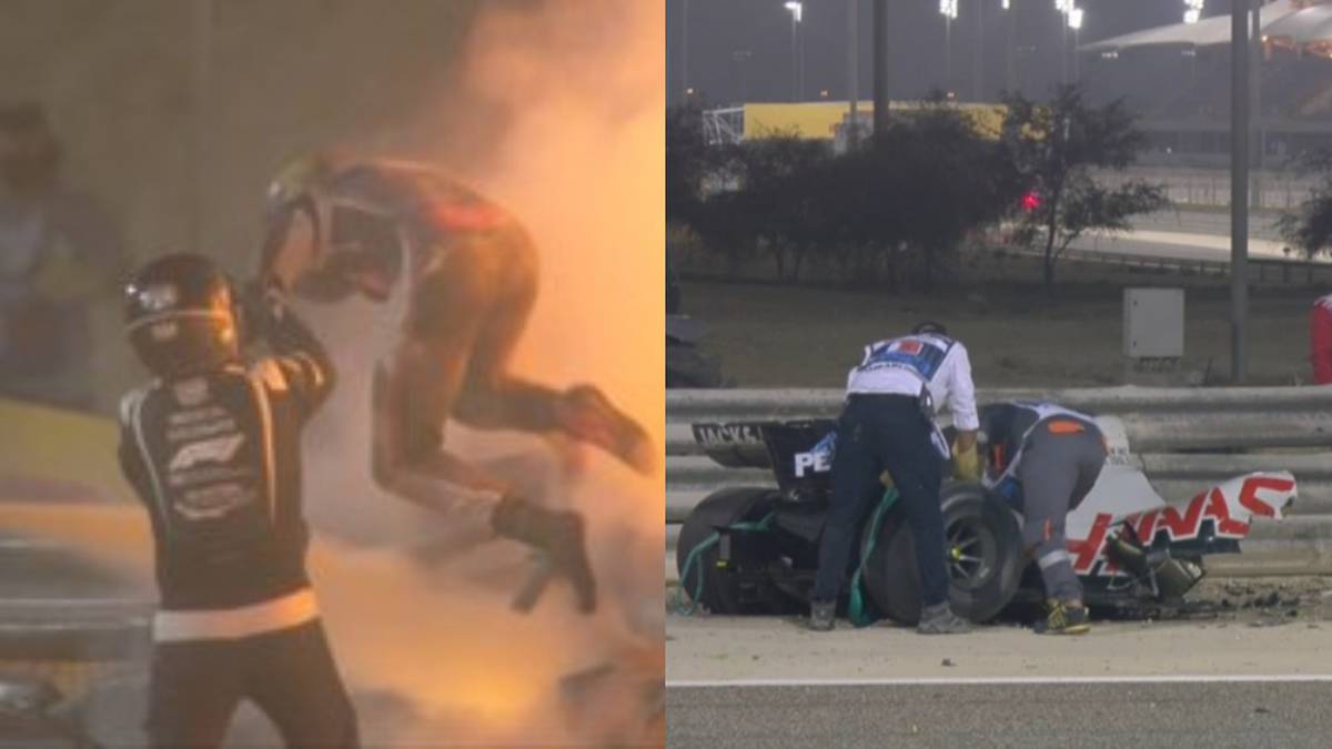 Impactante video! El accidente de la Fórmula 1 en el que se incendió el carro de Grosjean