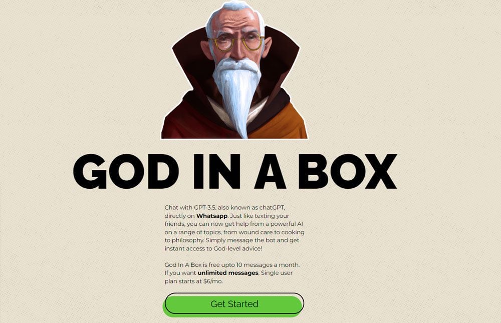 God in a Box es una herramienta que permite usar ChatGPT desde WhatsApp.
