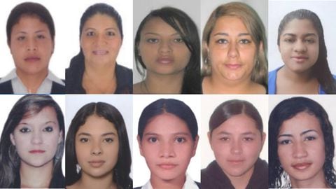 Las diez mujeres más buscadas en Colombia.