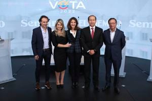 Federico Gutierrez, Vicky Davila, Ingrid Betancourt, Andres Mompotes y Gustavo Petro Debate los que son Semana y el Tiempo