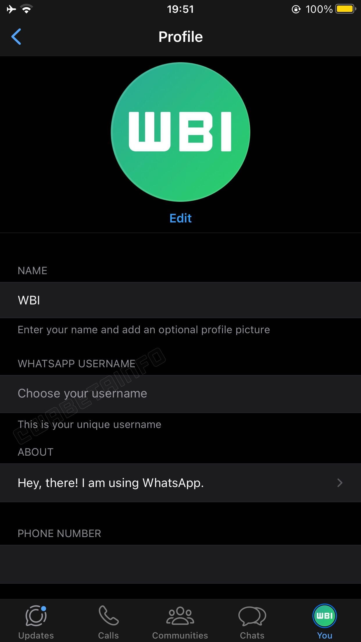 WhatsApp trabaja para incorporar una función que permite configurar un nombre de usuario.