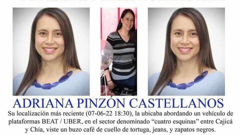 Adriana Pinzón Castellanos, mujer desaparecida a las afueras de Bogotá en misteriosos hechos.