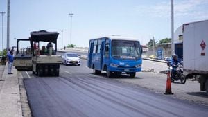 Obras en la Vía la Circunvalar en Barranquilla