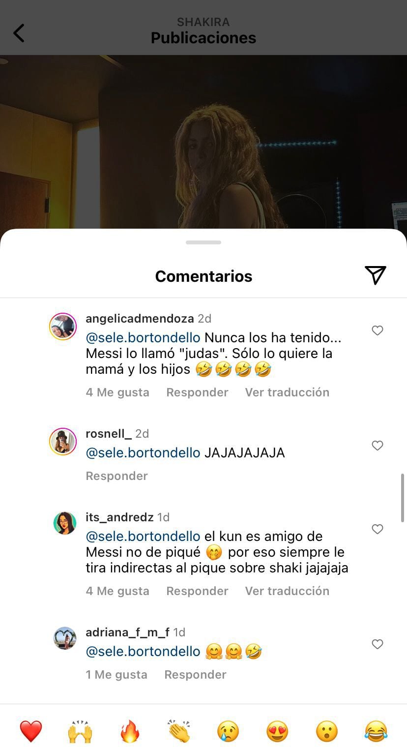Comentarios sobre el Kun Agüero en fotos de Shakira
