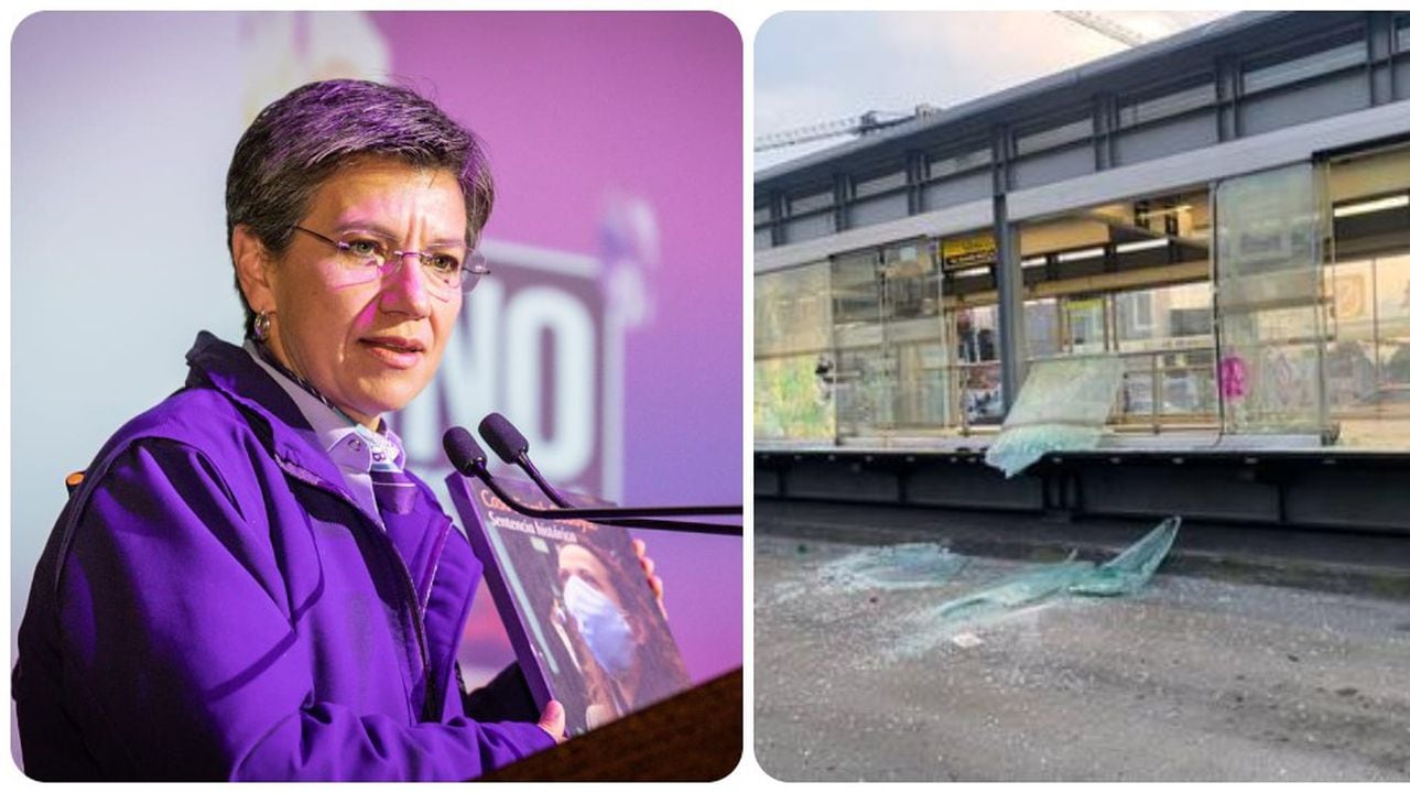 La alcaldesa Claudia López cuestionó los actos de vandalismo presentado en las marchas del Día de la Mujer.