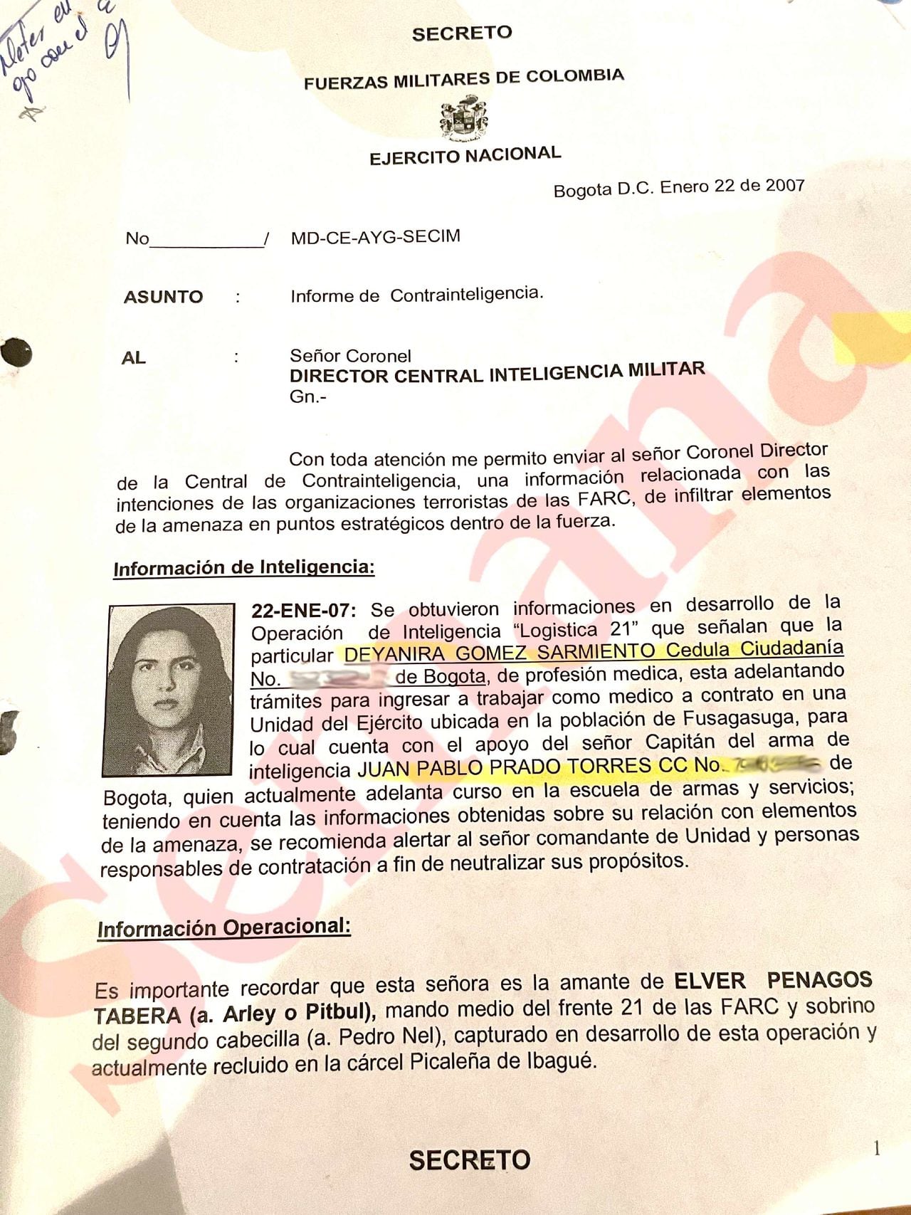 Deyanira Gómez, exesposa de Juan Guillermo Monsalve, también habría sido pareja de un miembro de las Farc.