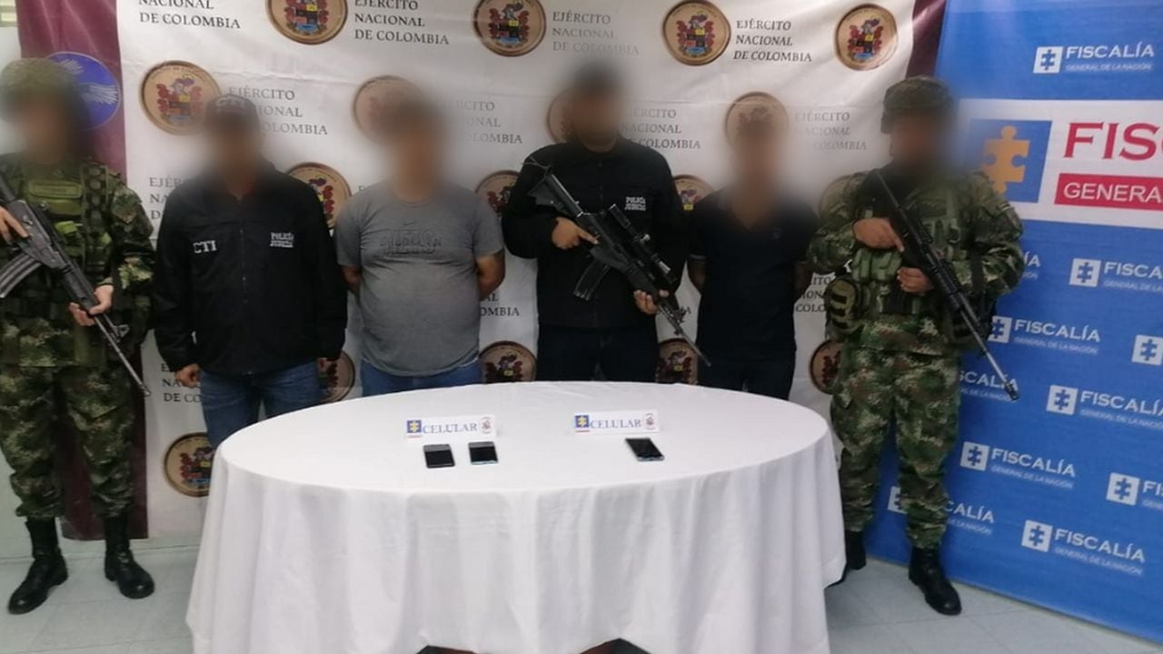 Presuntos integrantes de las disidencias de las Farc capturados en Antioquia.