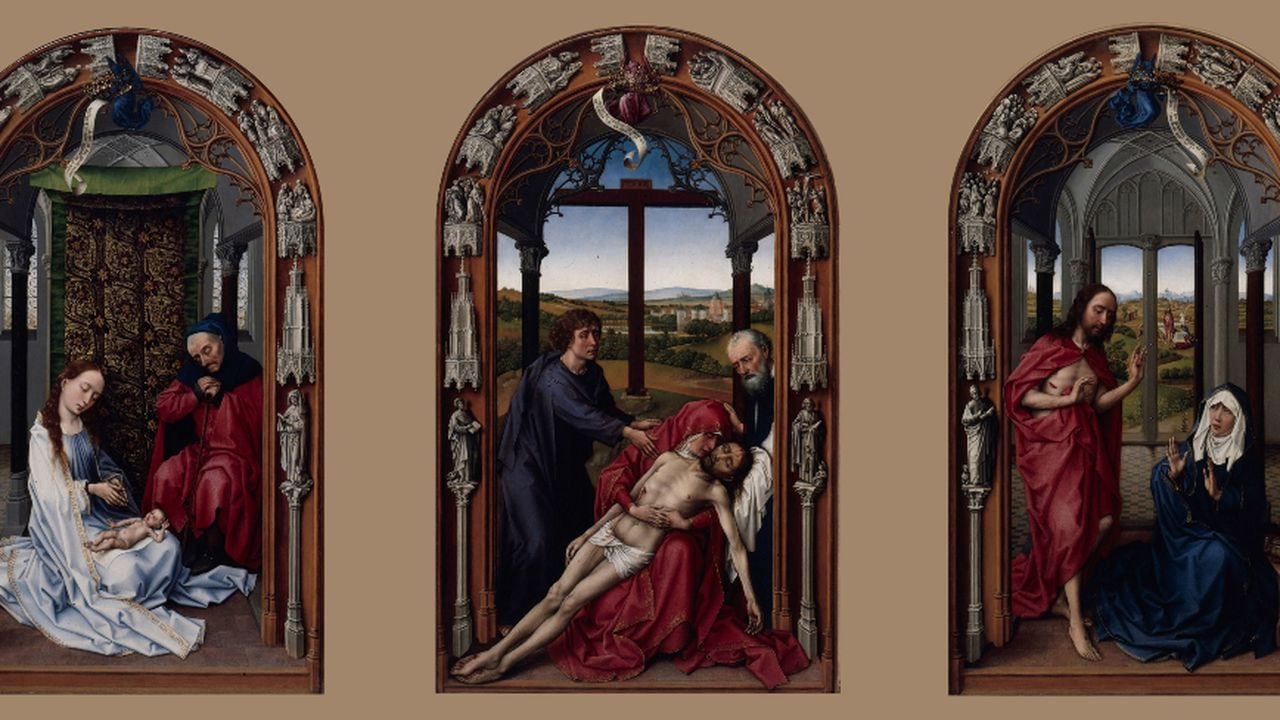 'Altar de Nuestra Señora' o 'Tríptico de Miraflores' (Rogier van der Weyden, circa 1440).