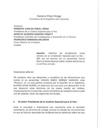 El presidente Gustavo Petro pidió a la Comisión de Investigación y Acusación de la Cámara de Representantes y a la Fiscalía investigar al exfiscal Martínez.