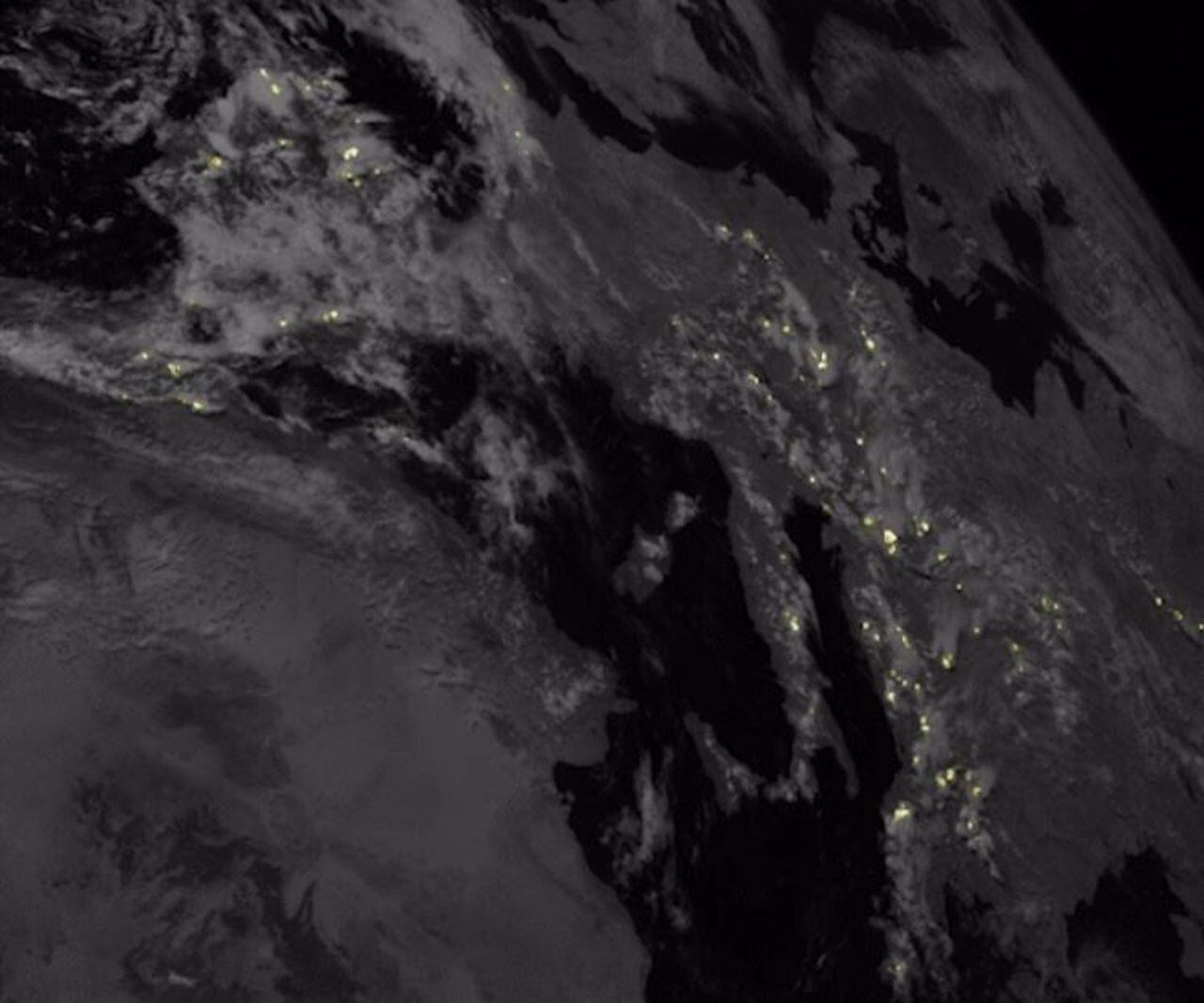 Brillo de rayos captados desde la órbita con el nuevo satélite Meteosat.