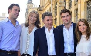 Juan Manuel Santos y su familia