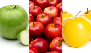 Los colores de las manzanas pueden influir en los nutrientes que aporta al organismo.