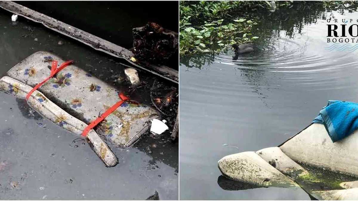 Los cuerpos de agua de la capital reciben los desperdicios de los ciudadanos. Fotos: EAAB.