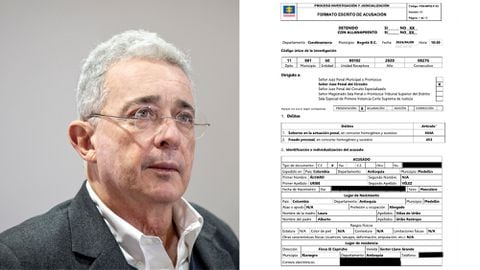 Álvaro Uribe, documento fiscalía