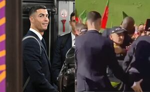Cristiano Ronaldo rumbo a Qatar con su selección Portugal.