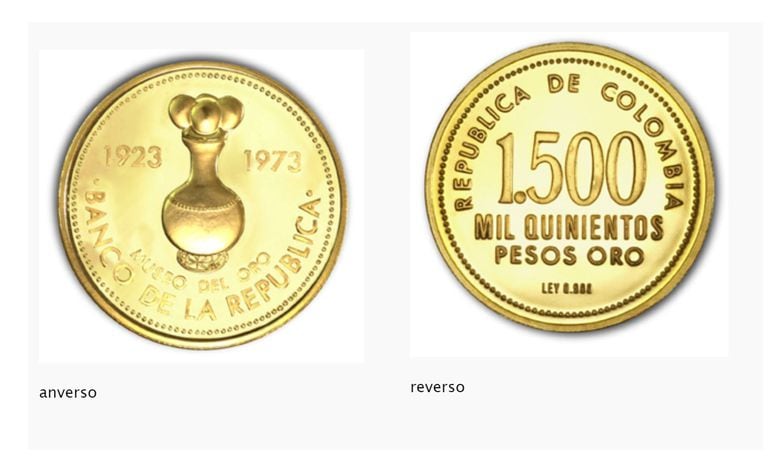 Moneda 1.500 pesos oro
